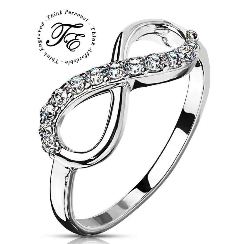 Women's Gem Paved Infinity Ring - Infinity Ring For Her